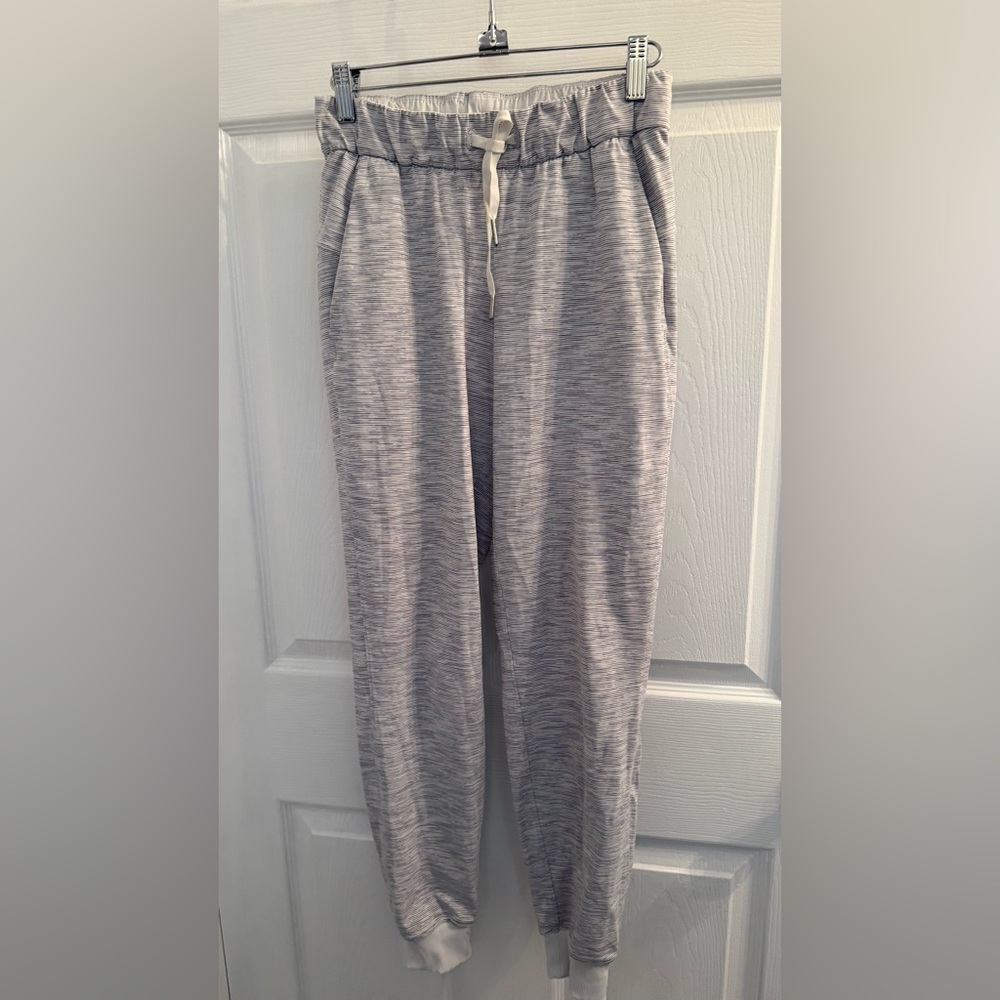 lululemon athletica Heathered Light Gray Track Joggers